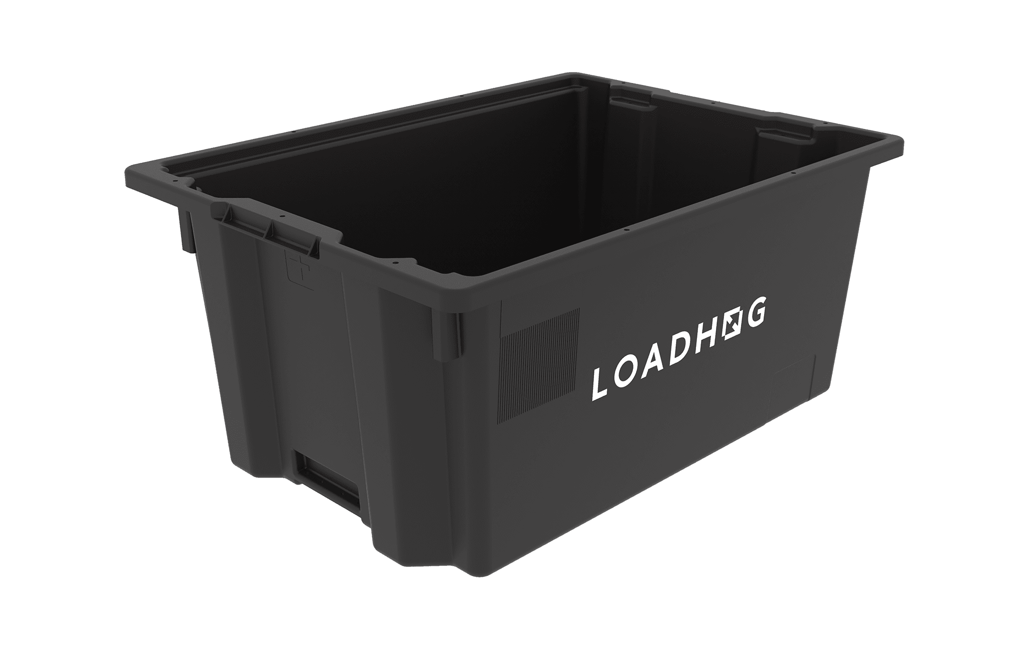 a high-capacity, space-efficient solution that stacks when full and nests when empty, designed for durability and optimal handling in demanding supply chain environments