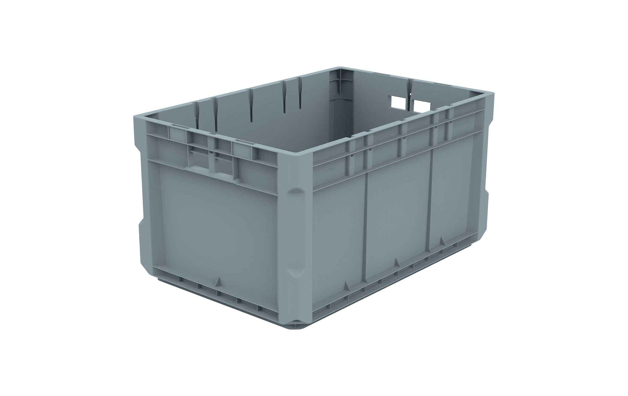 automation-ready tote designed for seamless integration with conveyor and robotic systems, featuring reinforced walls and a smooth base for efficient handlin