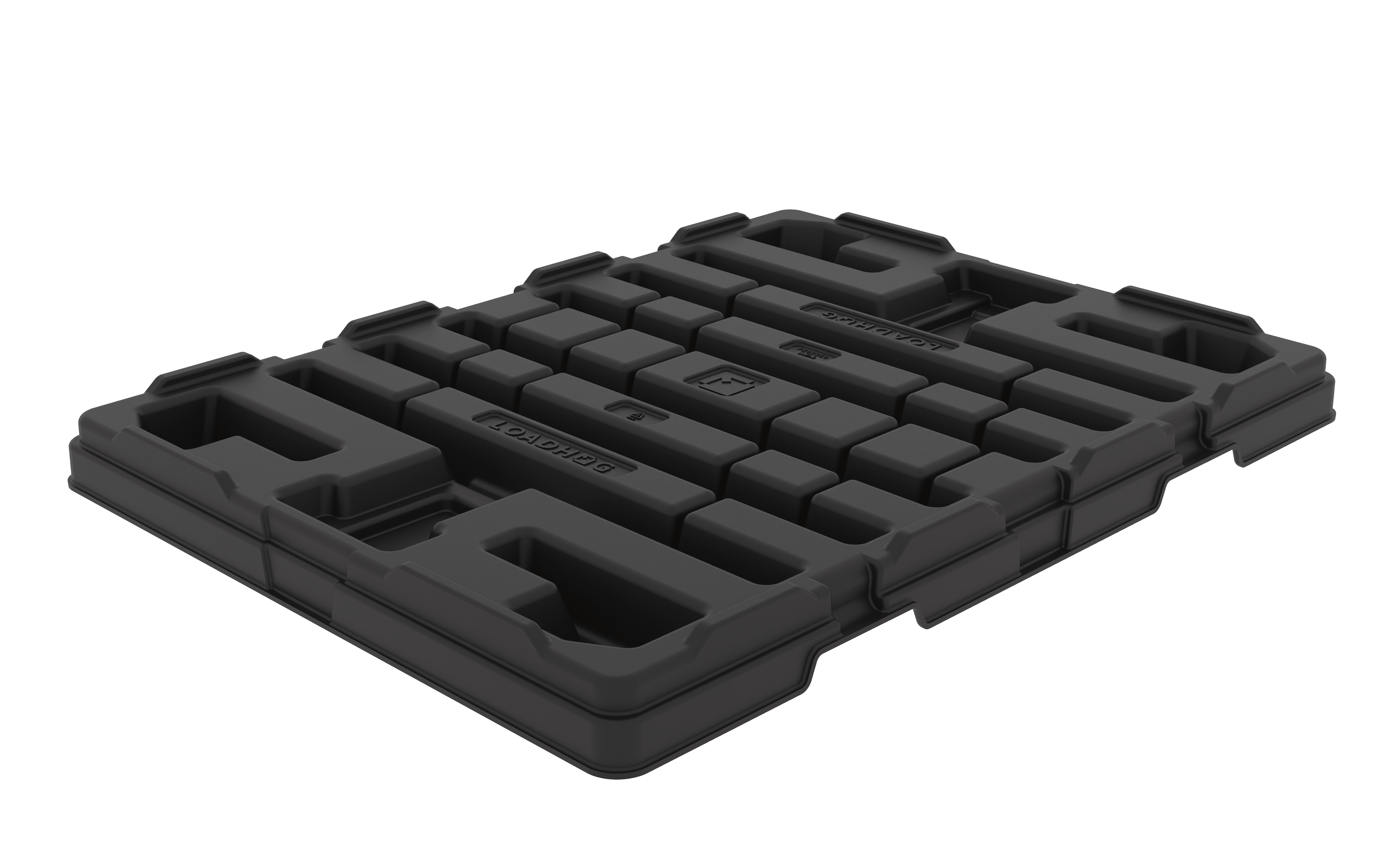 isometric view of a stacking tray