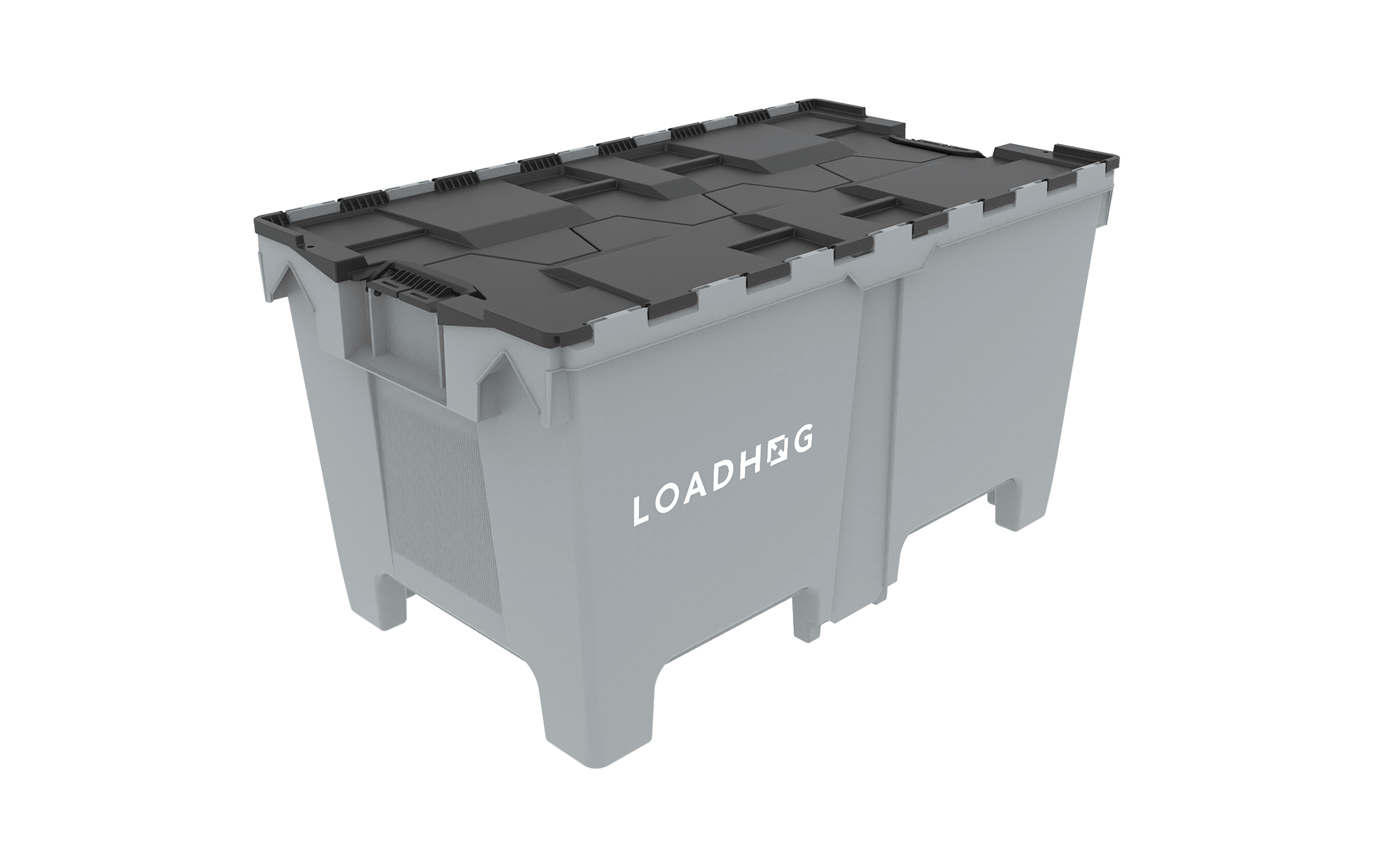 heavy-duty container, offering efficient stacking, secure load protection, and improved handling in return logistics