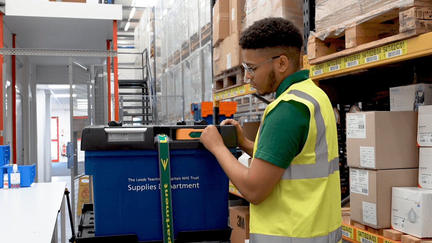 NHS supply chain using sustainable logistics packaging